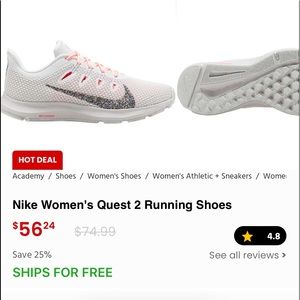 Nike Quest 2 Running shoe 7.5 women